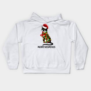 cat merry kissmyass Kids Hoodie